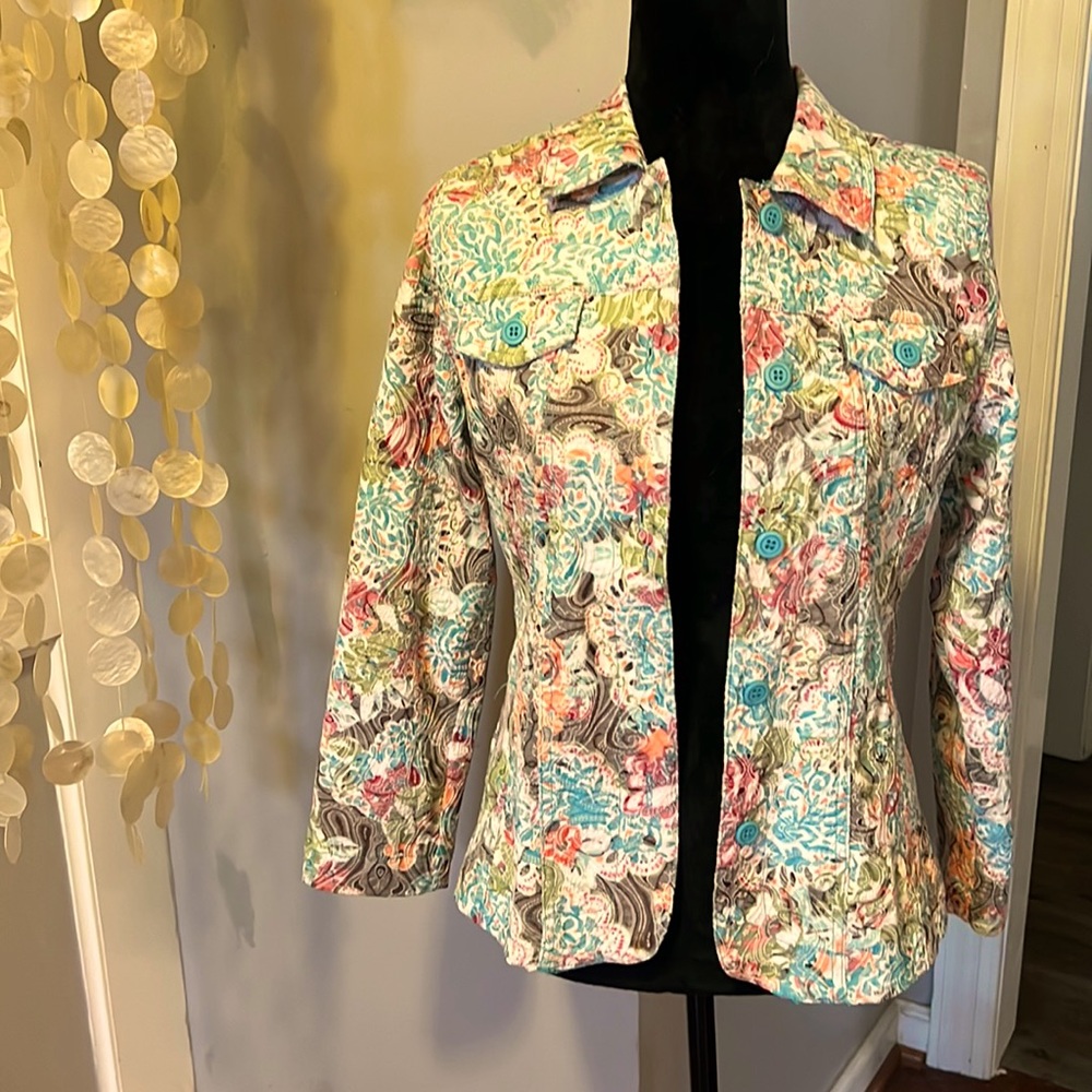 Baxter & Wells petite small jacquard jacket.